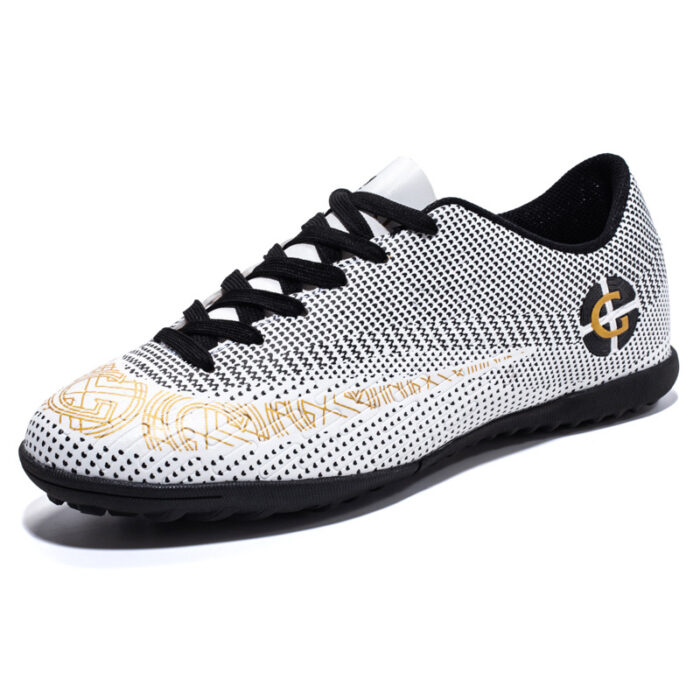 Long-Spikes Soccer Cleats Synthetic Leather Rubber Sole