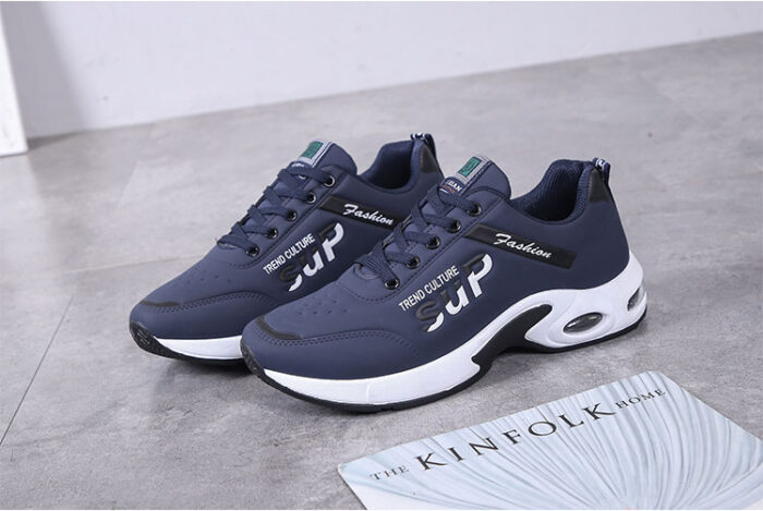 Running Shoes For Men Deodorant Leather Shoes Air Cushion Sneakers Outdoor Sport Sneakers